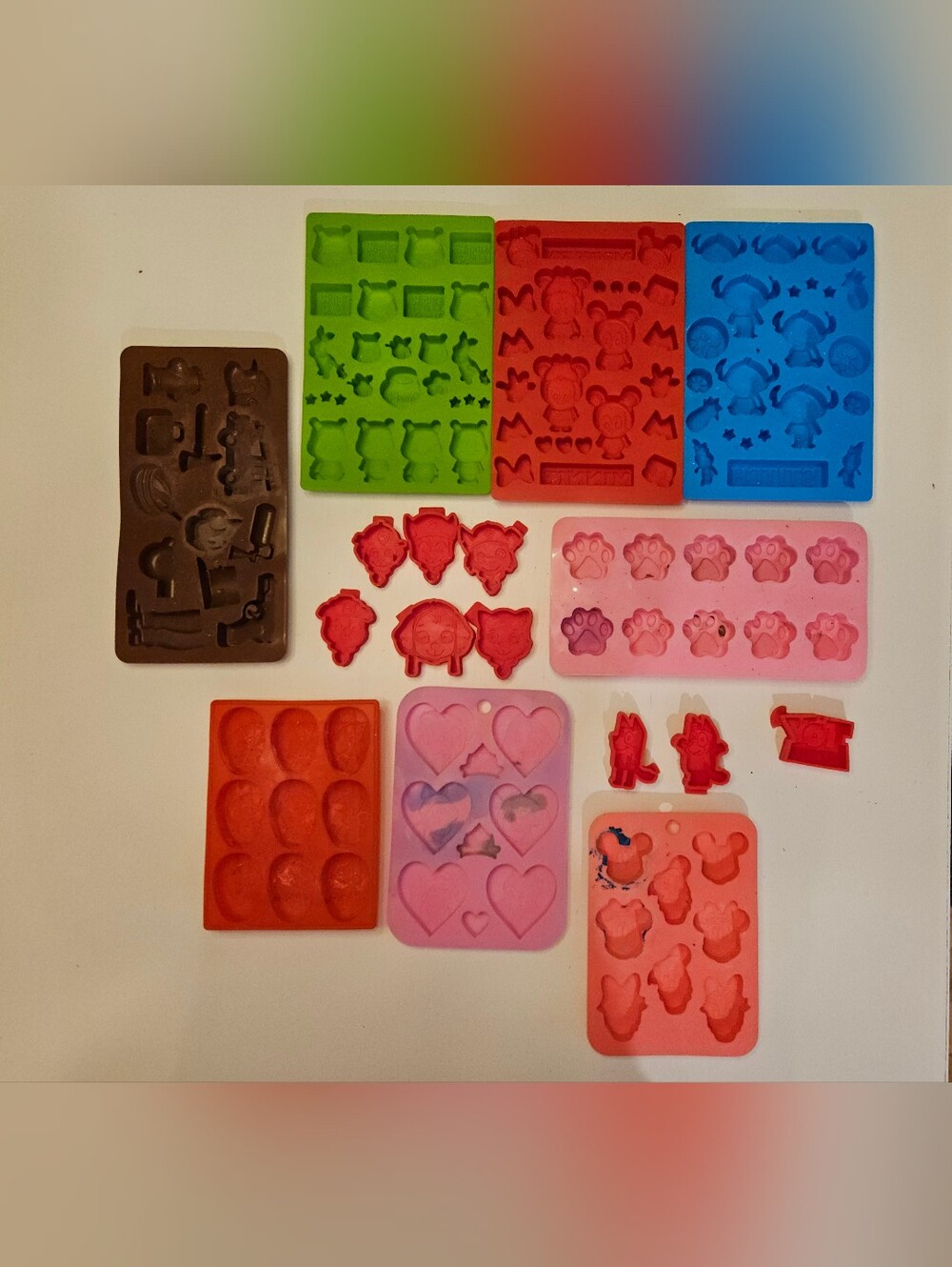 Assorted Disney, Paw Patrol, Bluey Silicone Molds
